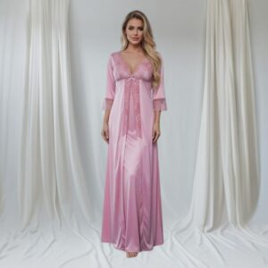 luxurious 2 pcs nighty in pink
