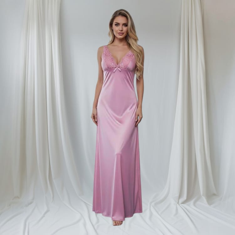 luxurious 2 pcs nighty in pink